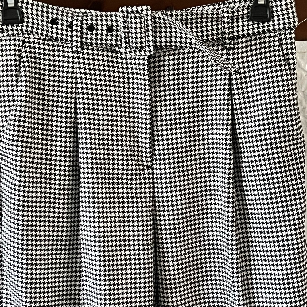 LOFT Black and White Houndstooth Pants Trousers NWOT Size 6 - Picture 2 of 9